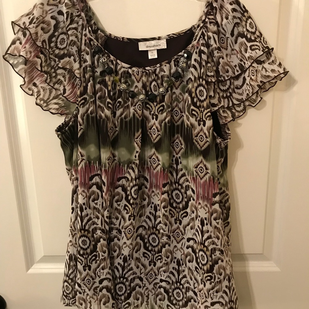 Patterned Blue w/ built in necklace